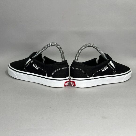 Vans Shoes Women's‎ Size 7 Black Canvas Low Slip On Skate Sneakers - Picture 6 of 11